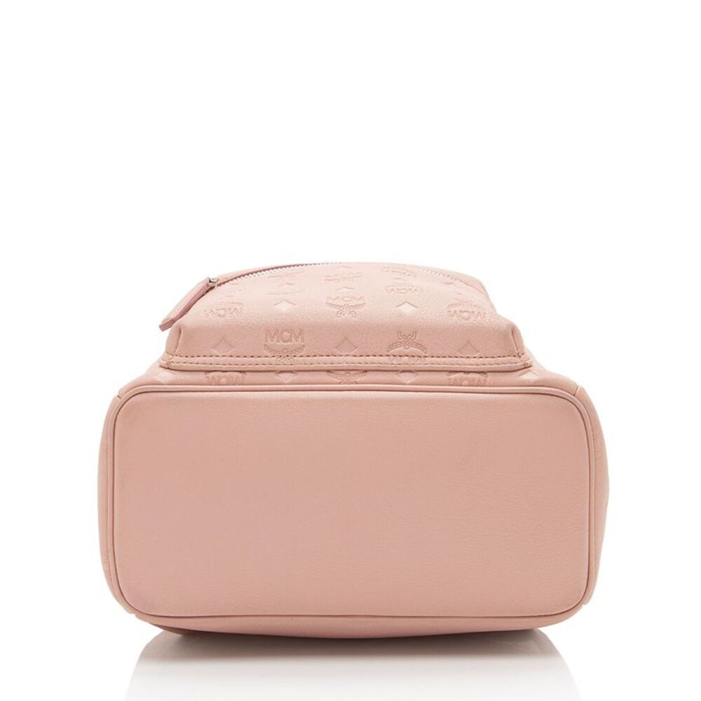 Mcm Embossed Leather Small Backpack - image 4